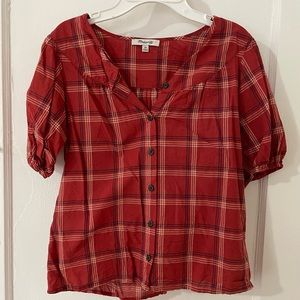 Madewell Plaid Blouse Size XXS